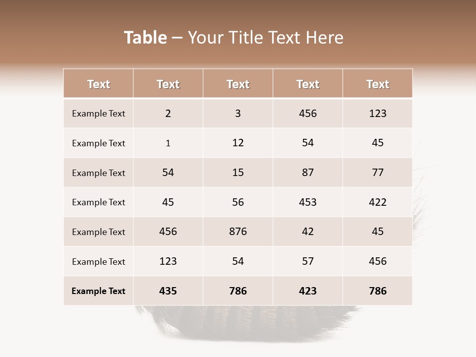 Species Isolated On White Tail PowerPoint Template