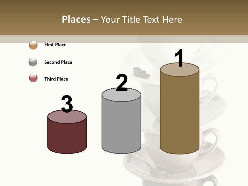 A Stack Of Coffee Cups On Top Of Each Other PowerPoint Template