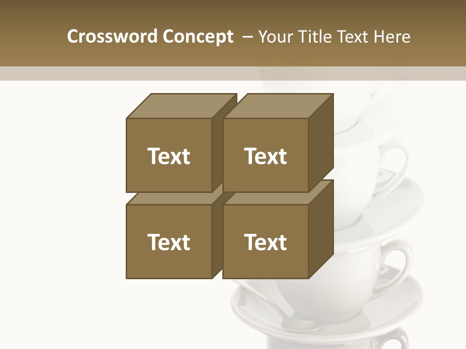 A Stack Of Coffee Cups On Top Of Each Other PowerPoint Template