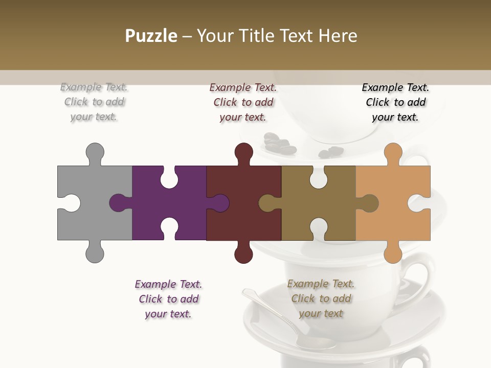 A Stack Of Coffee Cups On Top Of Each Other PowerPoint Template