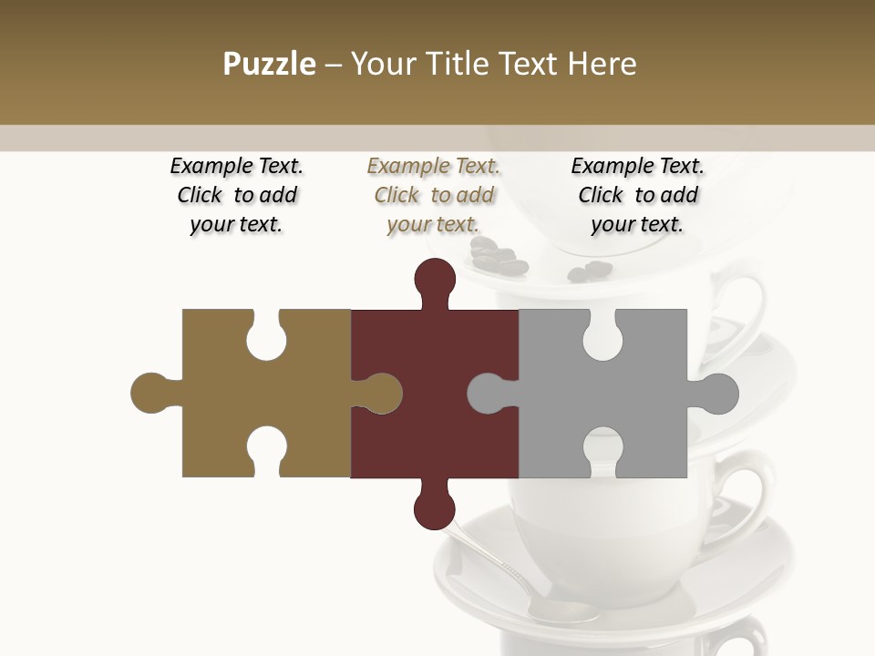 A Stack Of Coffee Cups On Top Of Each Other PowerPoint Template