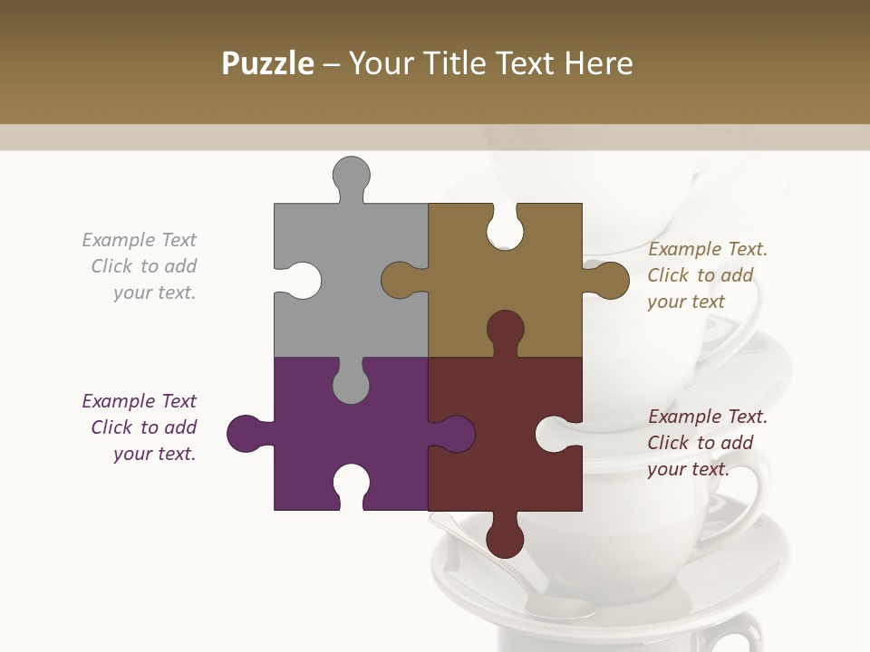 A Stack Of Coffee Cups On Top Of Each Other PowerPoint Template