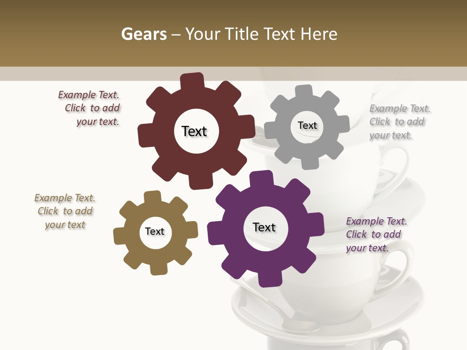 A Stack Of Coffee Cups On Top Of Each Other PowerPoint Template