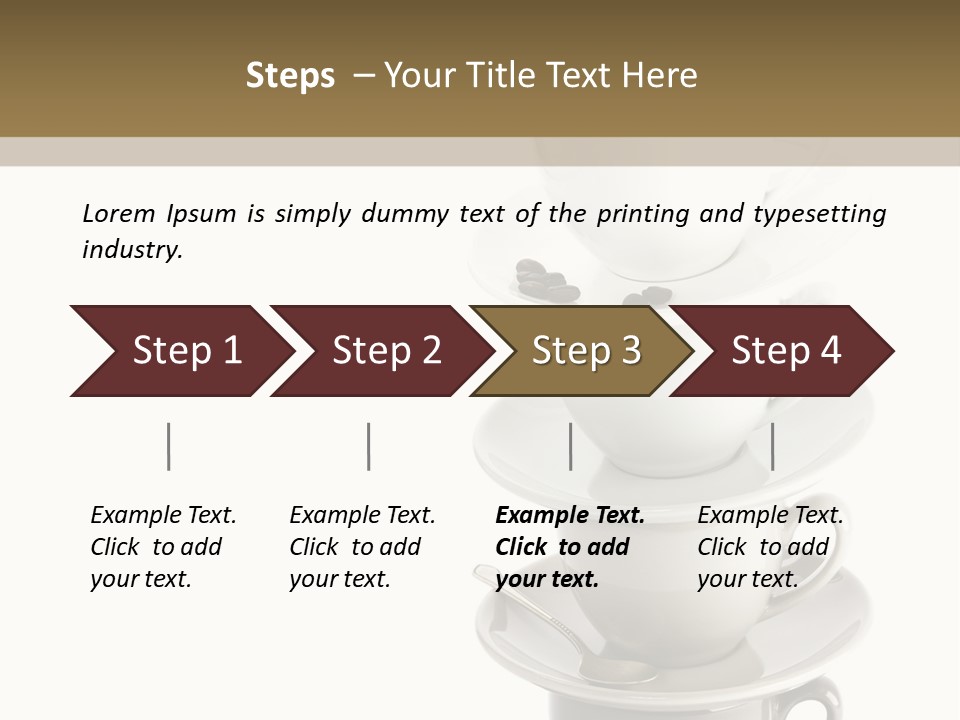 A Stack Of Coffee Cups On Top Of Each Other PowerPoint Template