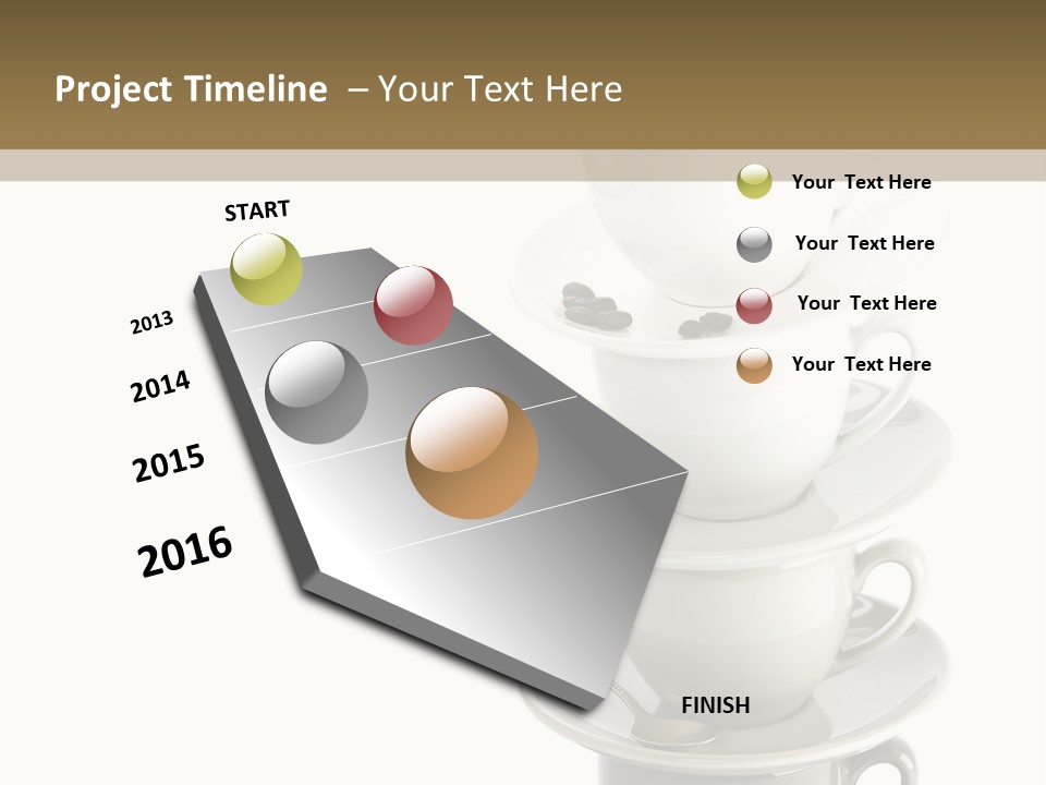 A Stack Of Coffee Cups On Top Of Each Other PowerPoint Template
