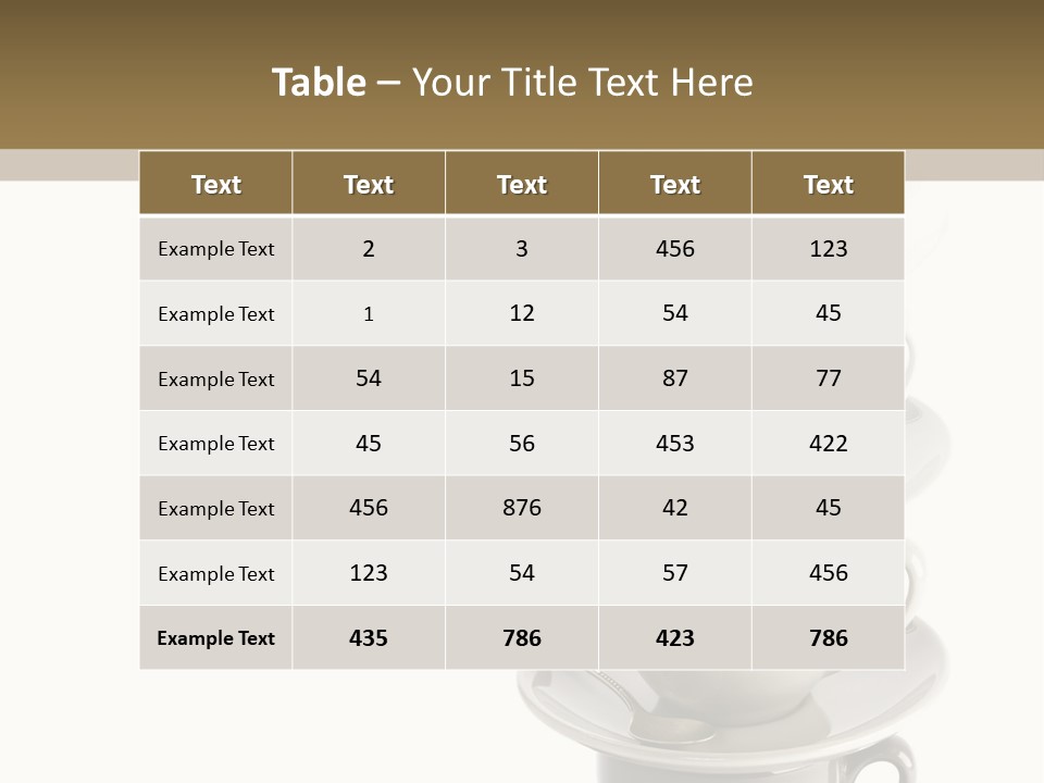 A Stack Of Coffee Cups On Top Of Each Other PowerPoint Template