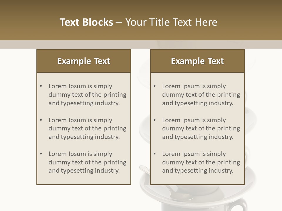 A Stack Of Coffee Cups On Top Of Each Other PowerPoint Template