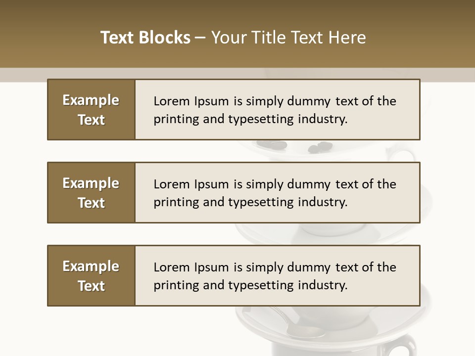 A Stack Of Coffee Cups On Top Of Each Other PowerPoint Template