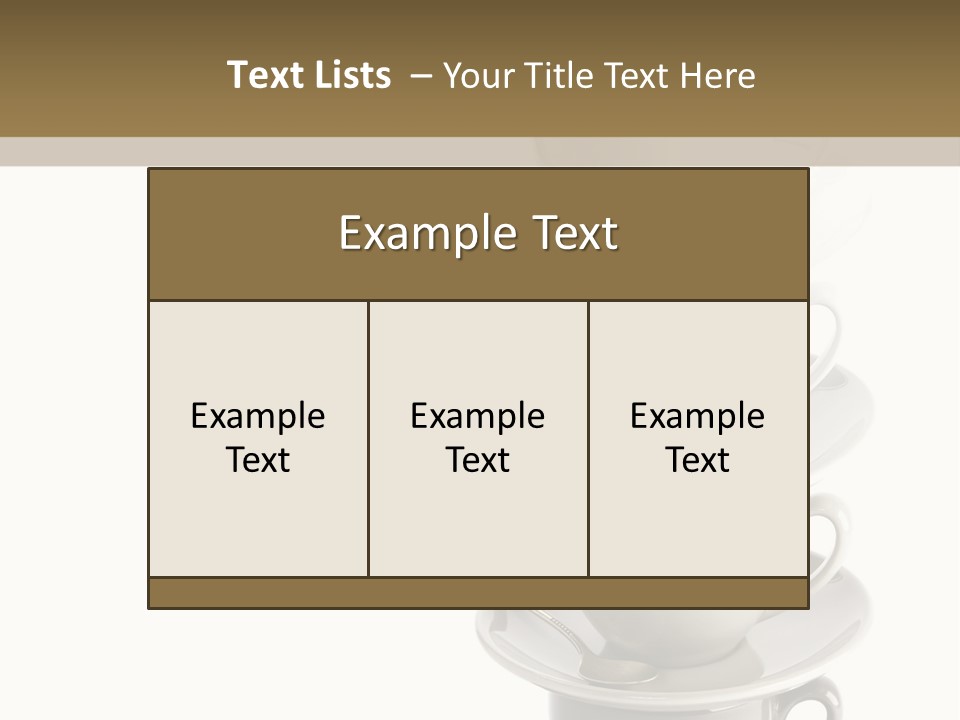A Stack Of Coffee Cups On Top Of Each Other PowerPoint Template