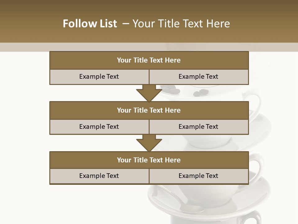 A Stack Of Coffee Cups On Top Of Each Other PowerPoint Template