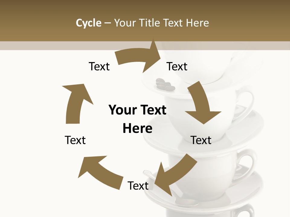 A Stack Of Coffee Cups On Top Of Each Other PowerPoint Template