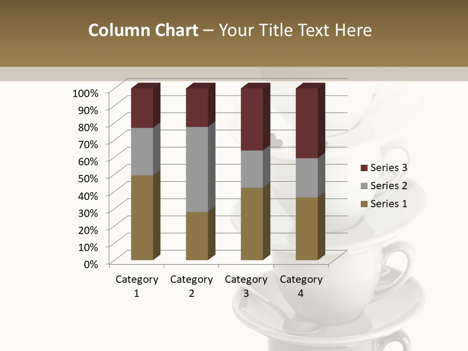 A Stack Of Coffee Cups On Top Of Each Other PowerPoint Template