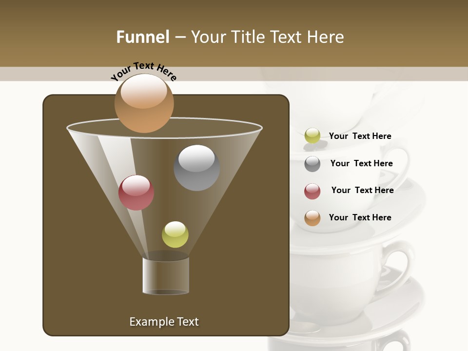 A Stack Of Coffee Cups On Top Of Each Other PowerPoint Template