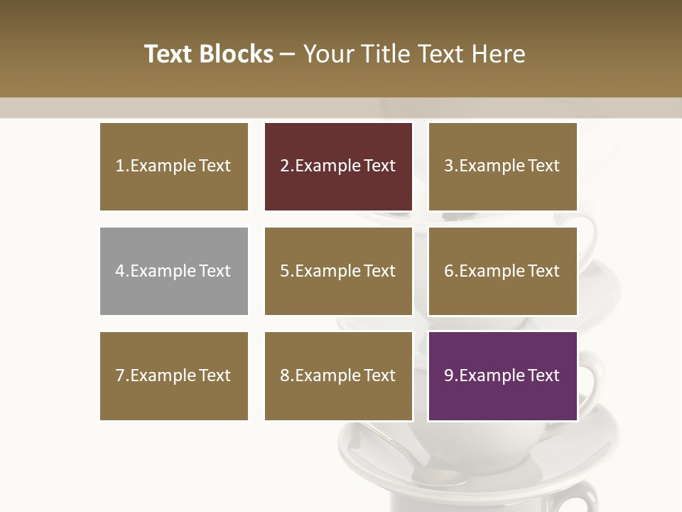 A Stack Of Coffee Cups On Top Of Each Other PowerPoint Template