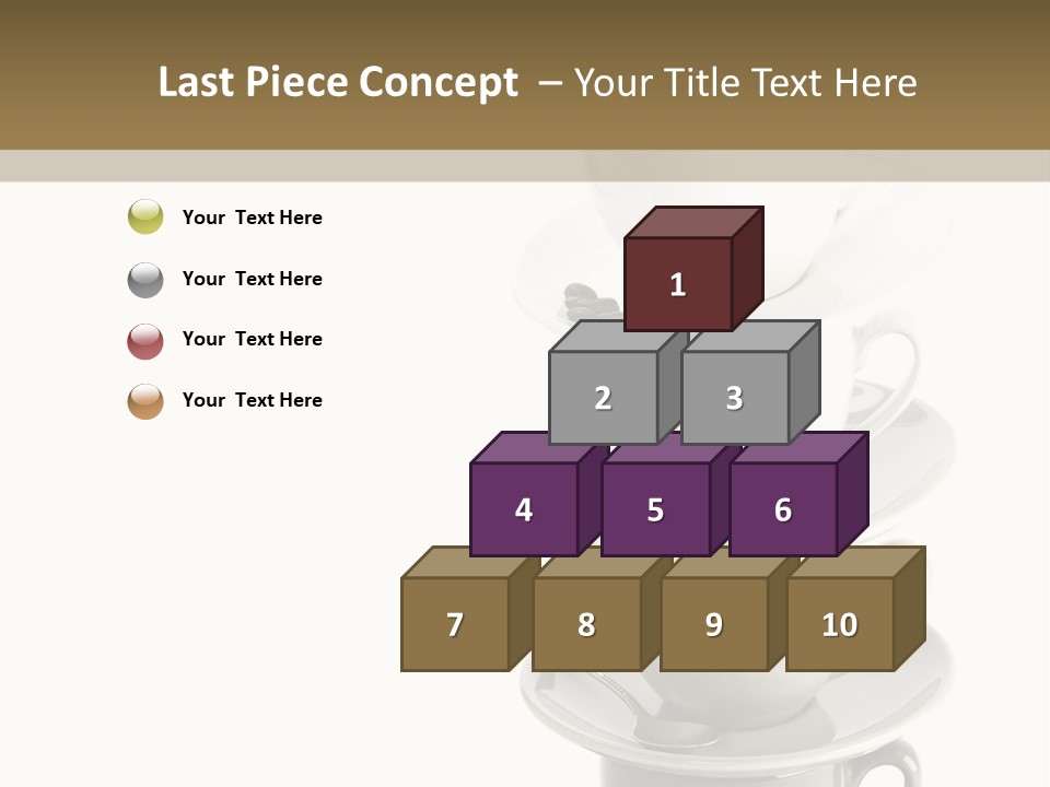 A Stack Of Coffee Cups On Top Of Each Other PowerPoint Template