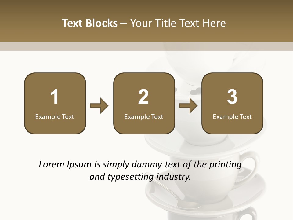 A Stack Of Coffee Cups On Top Of Each Other PowerPoint Template