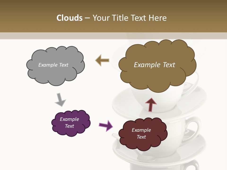 A Stack Of Coffee Cups On Top Of Each Other PowerPoint Template