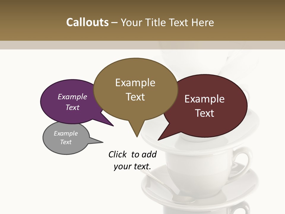 A Stack Of Coffee Cups On Top Of Each Other PowerPoint Template