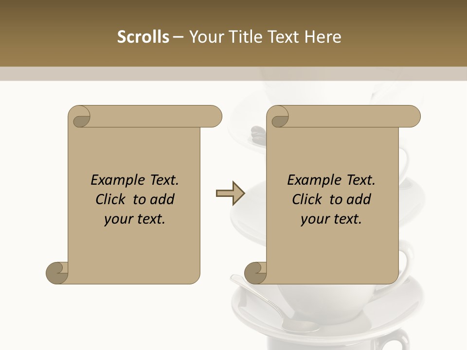 A Stack Of Coffee Cups On Top Of Each Other PowerPoint Template