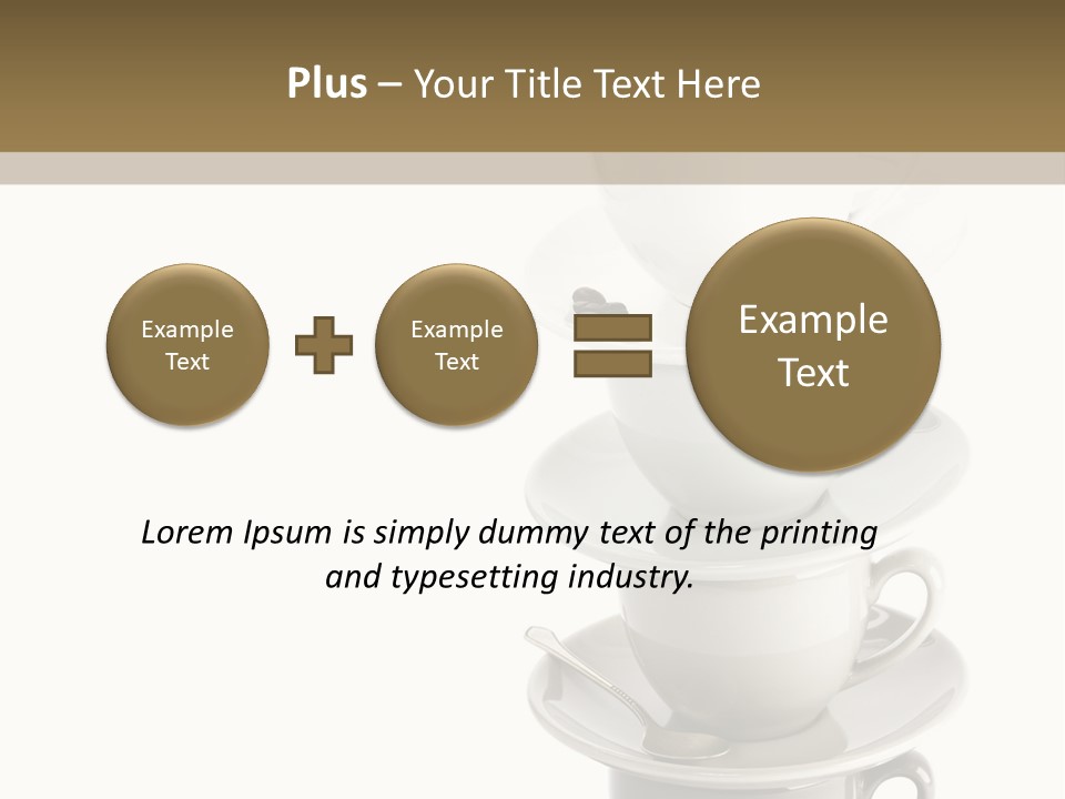 A Stack Of Coffee Cups On Top Of Each Other PowerPoint Template