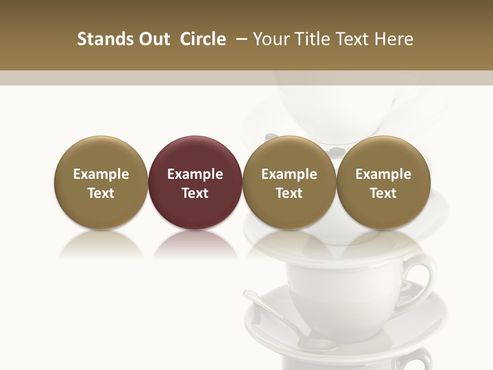 A Stack Of Coffee Cups On Top Of Each Other PowerPoint Template