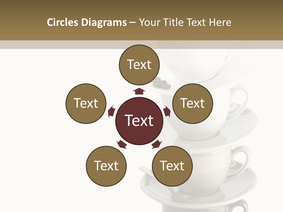 A Stack Of Coffee Cups On Top Of Each Other PowerPoint Template