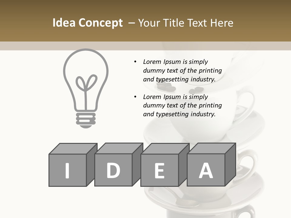 A Stack Of Coffee Cups On Top Of Each Other PowerPoint Template