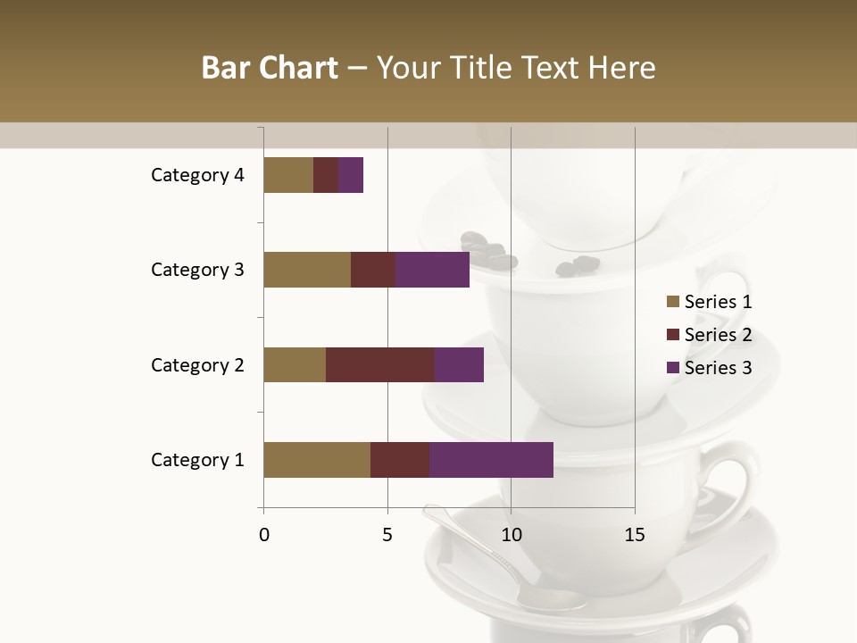 A Stack Of Coffee Cups On Top Of Each Other PowerPoint Template