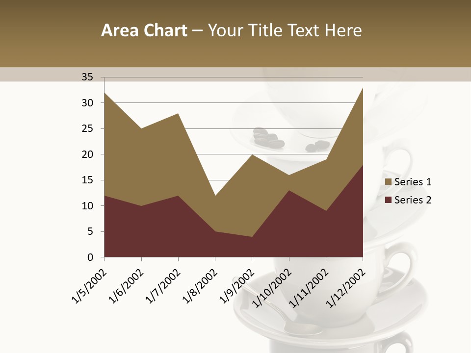 A Stack Of Coffee Cups On Top Of Each Other PowerPoint Template