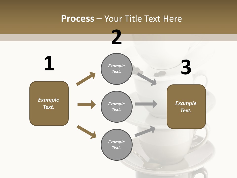 A Stack Of Coffee Cups On Top Of Each Other PowerPoint Template