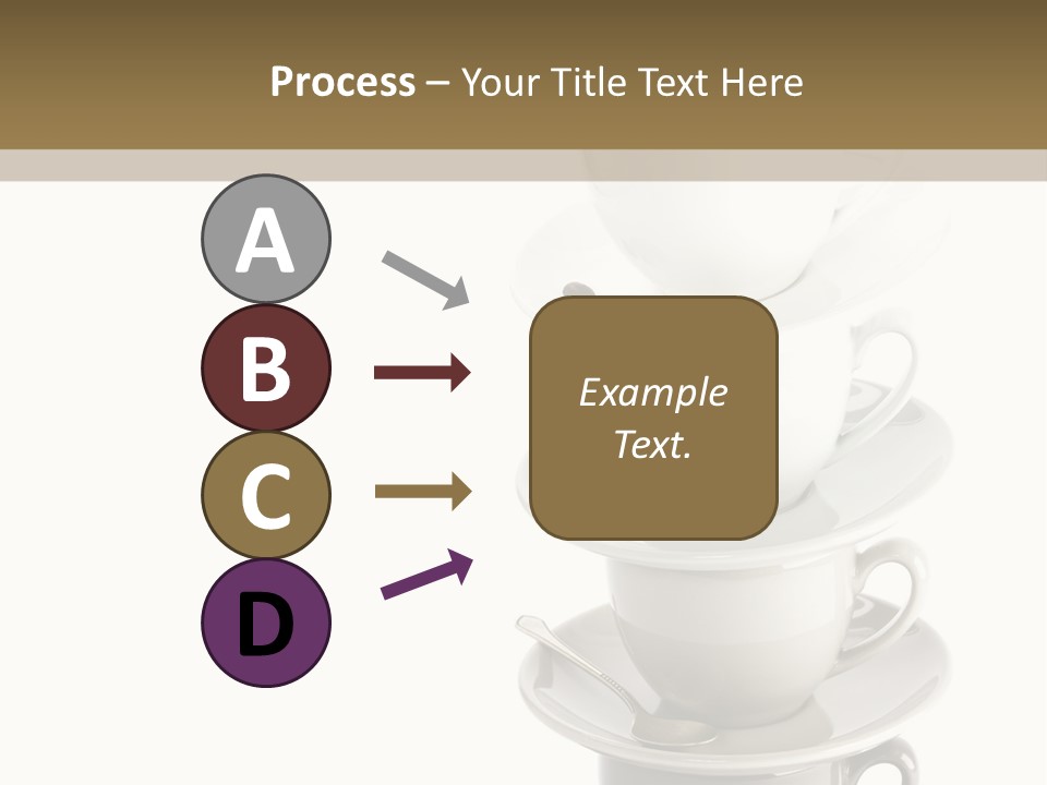 A Stack Of Coffee Cups On Top Of Each Other PowerPoint Template