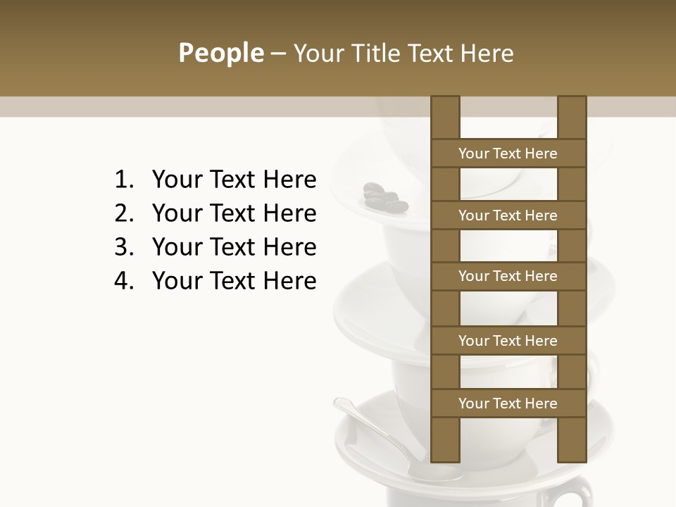 A Stack Of Coffee Cups On Top Of Each Other PowerPoint Template
