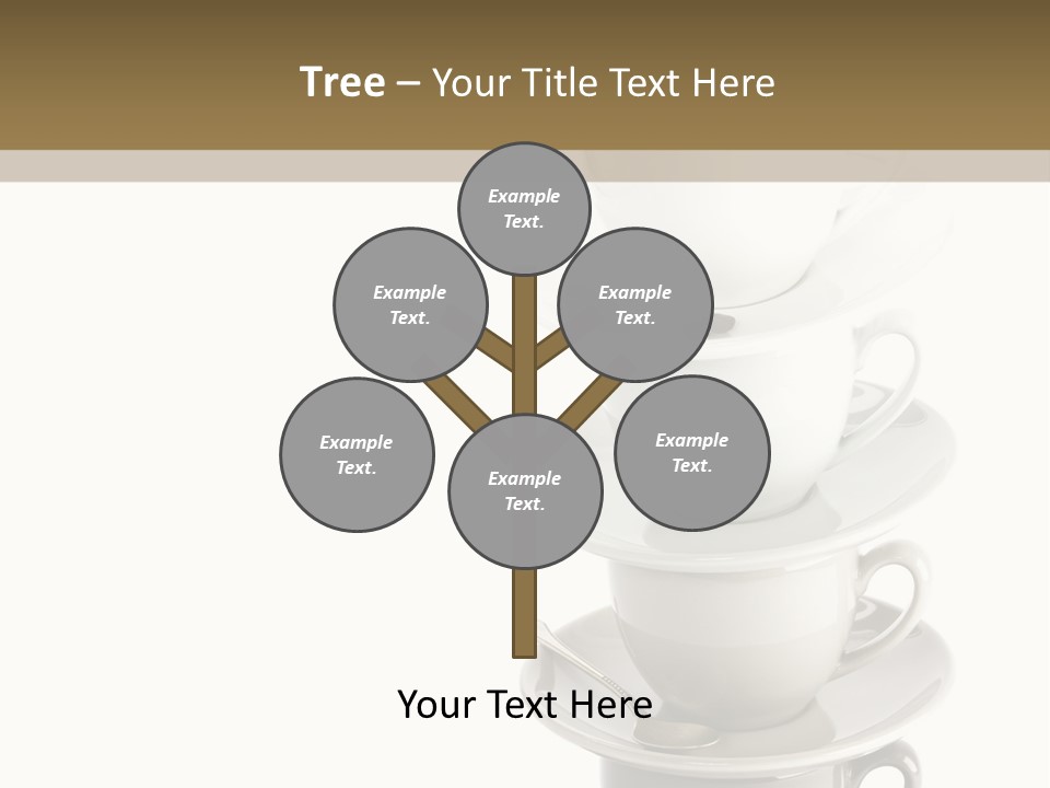 A Stack Of Coffee Cups On Top Of Each Other PowerPoint Template
