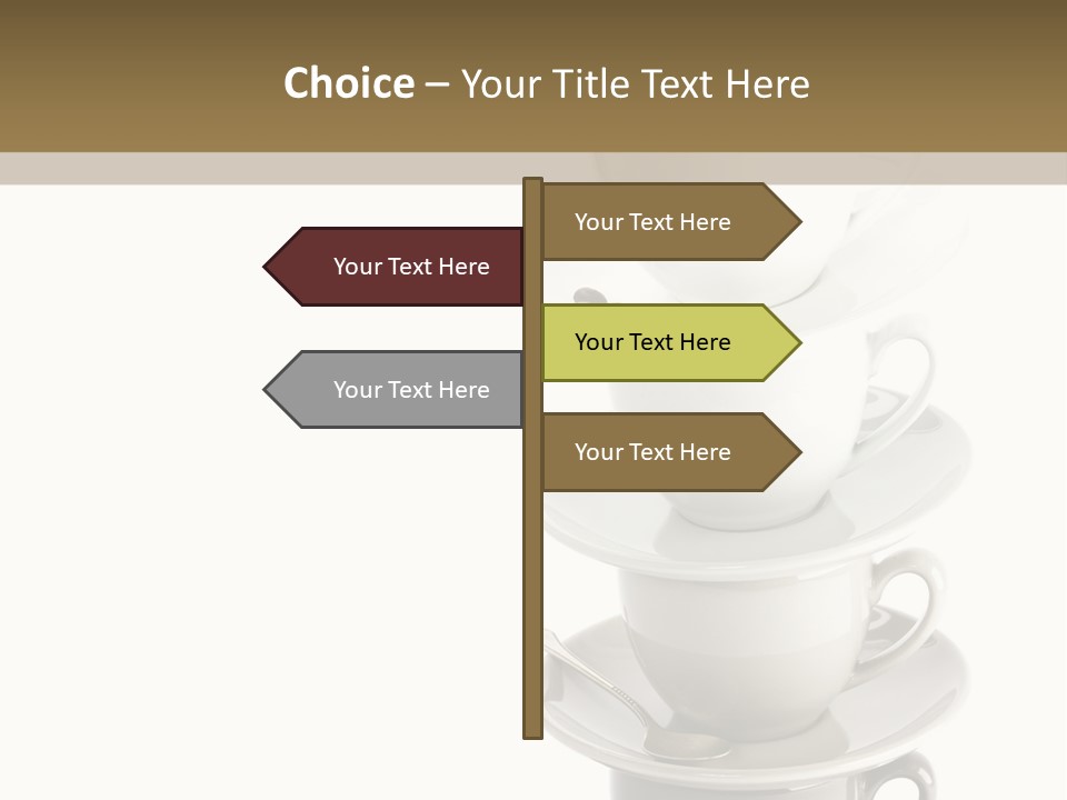 A Stack Of Coffee Cups On Top Of Each Other PowerPoint Template
