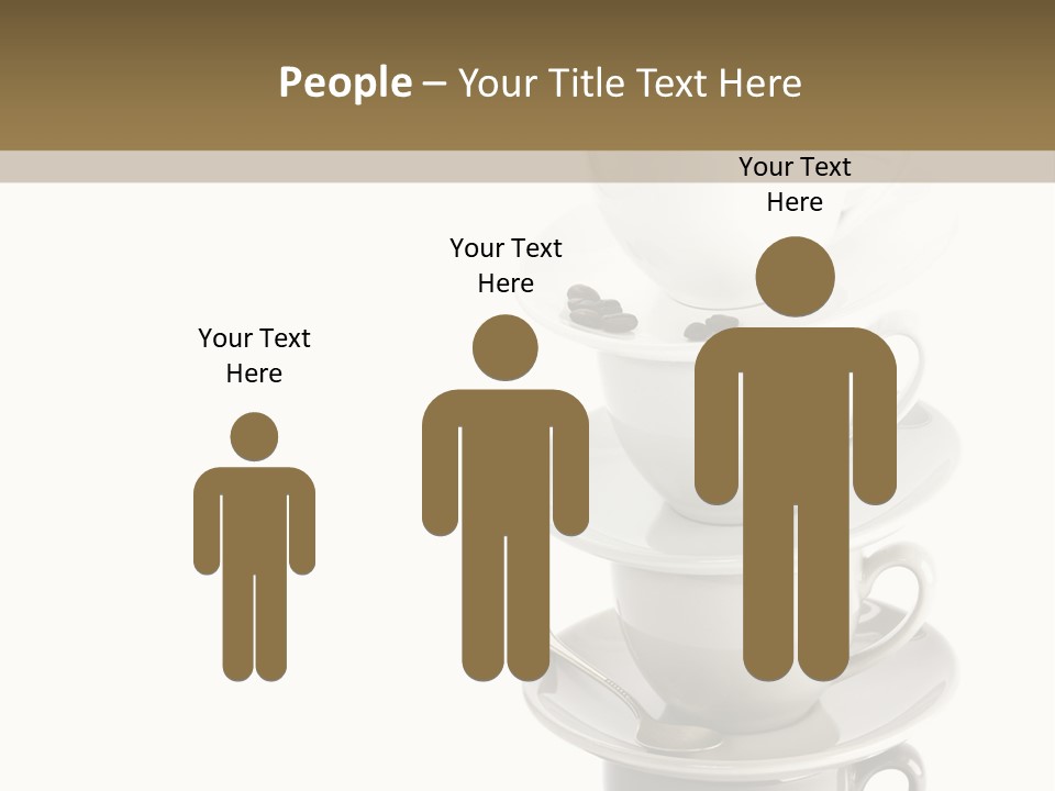 A Stack Of Coffee Cups On Top Of Each Other PowerPoint Template