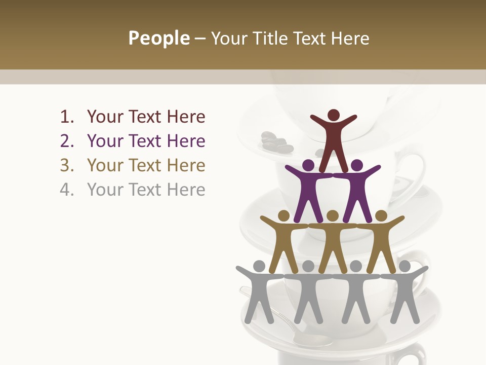 A Stack Of Coffee Cups On Top Of Each Other PowerPoint Template