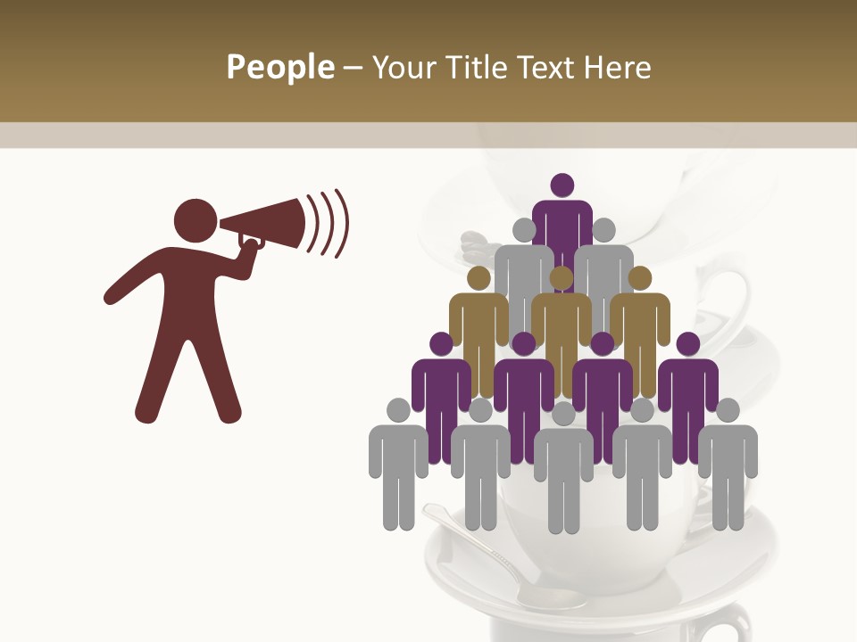 A Stack Of Coffee Cups On Top Of Each Other PowerPoint Template