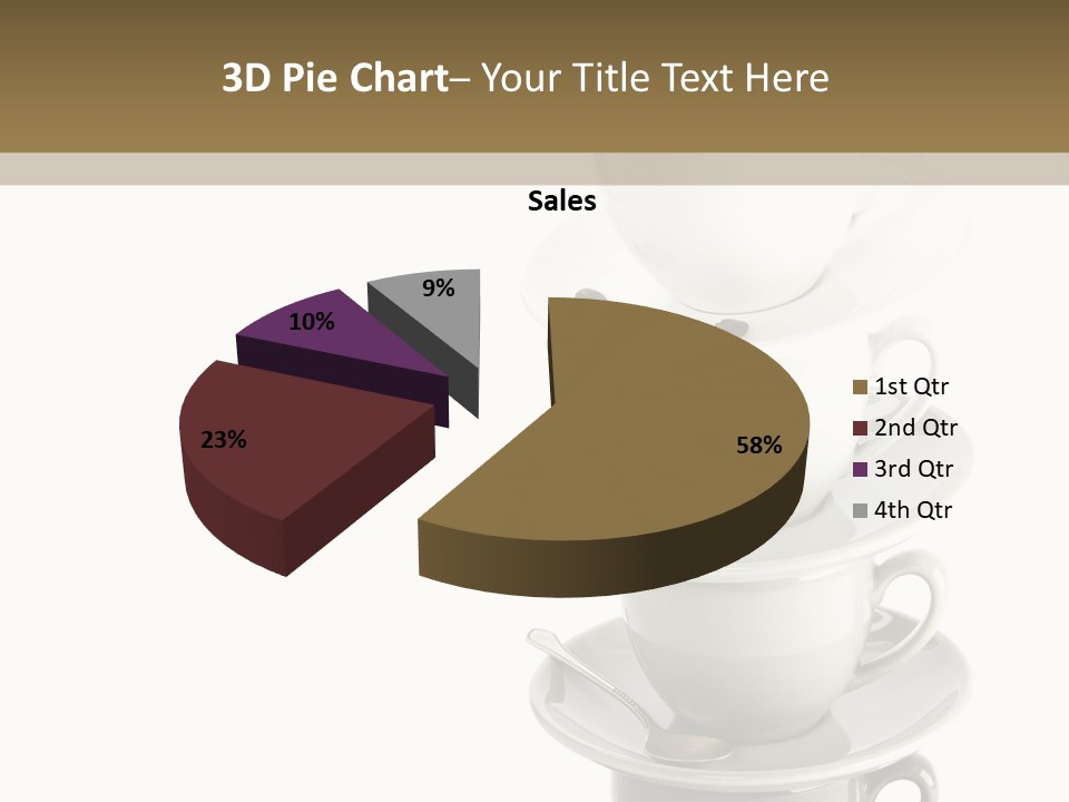 A Stack Of Coffee Cups On Top Of Each Other PowerPoint Template