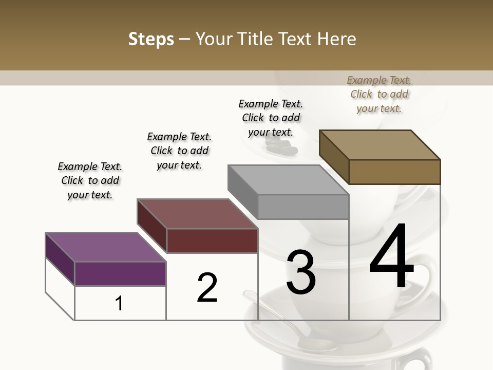 A Stack Of Coffee Cups On Top Of Each Other PowerPoint Template