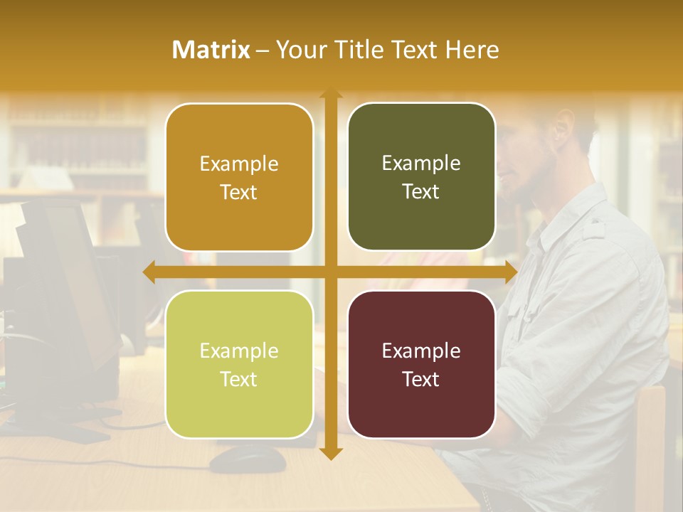 Face Young Monitor PowerPoint Template