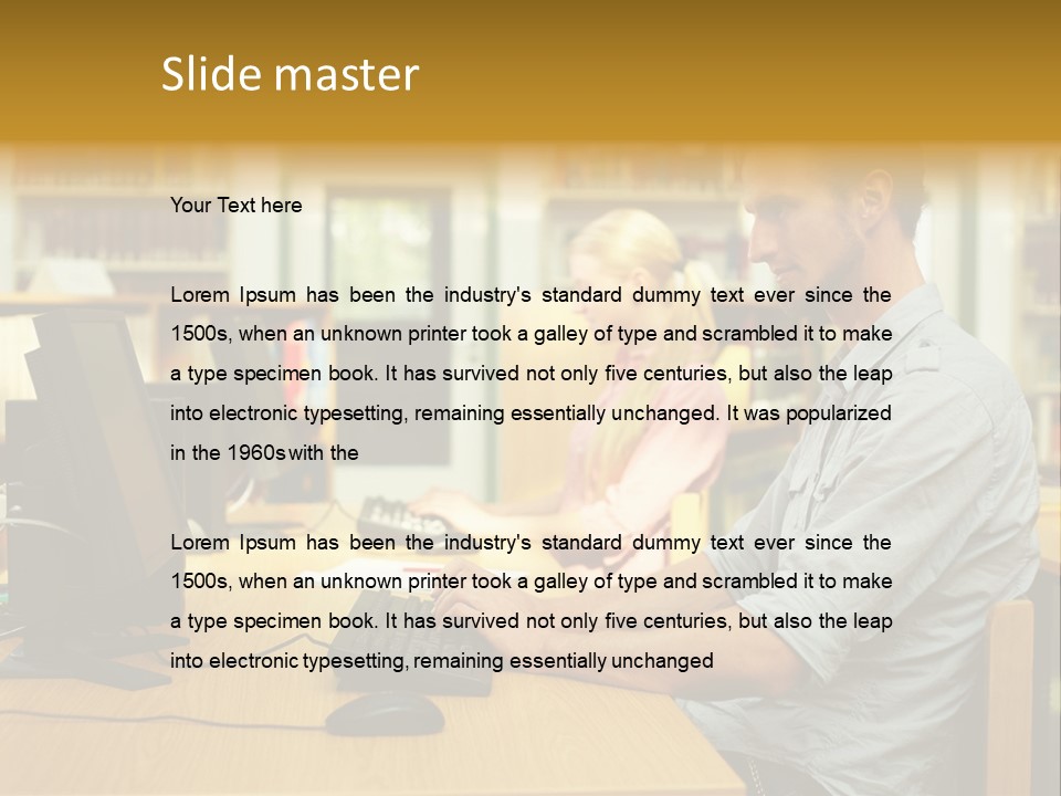 Face Young Monitor PowerPoint Template