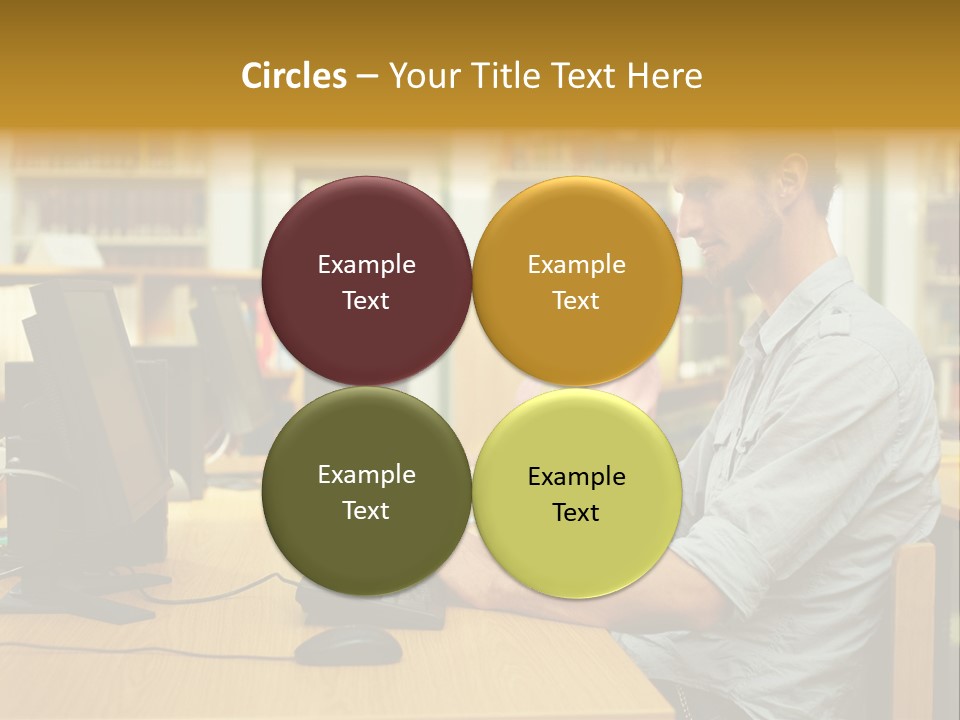 Face Young Monitor PowerPoint Template