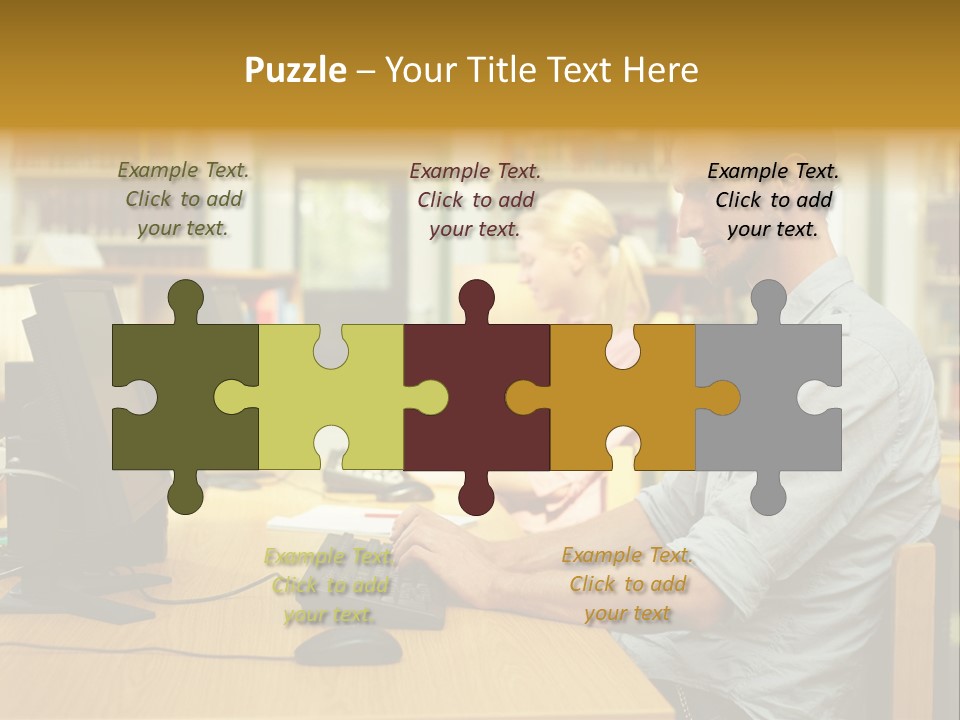 Face Young Monitor PowerPoint Template