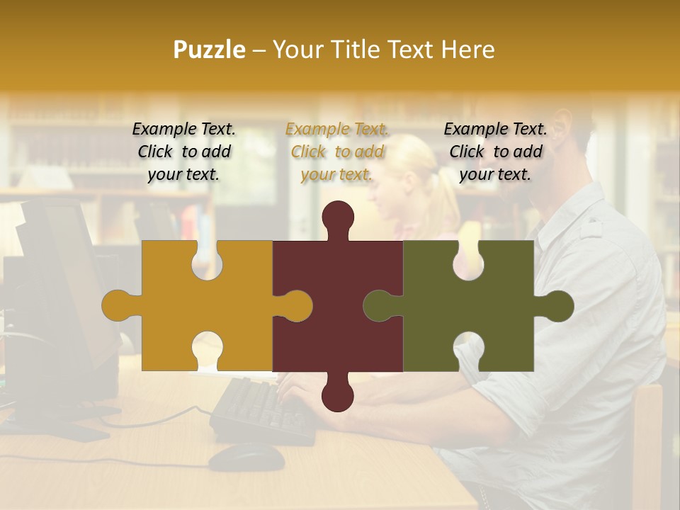 Face Young Monitor PowerPoint Template