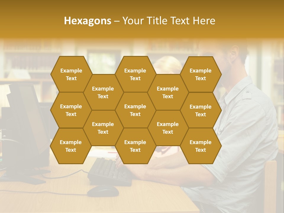 Face Young Monitor PowerPoint Template