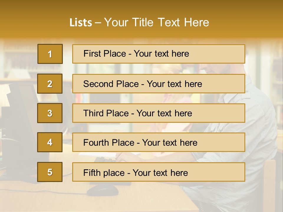Face Young Monitor PowerPoint Template