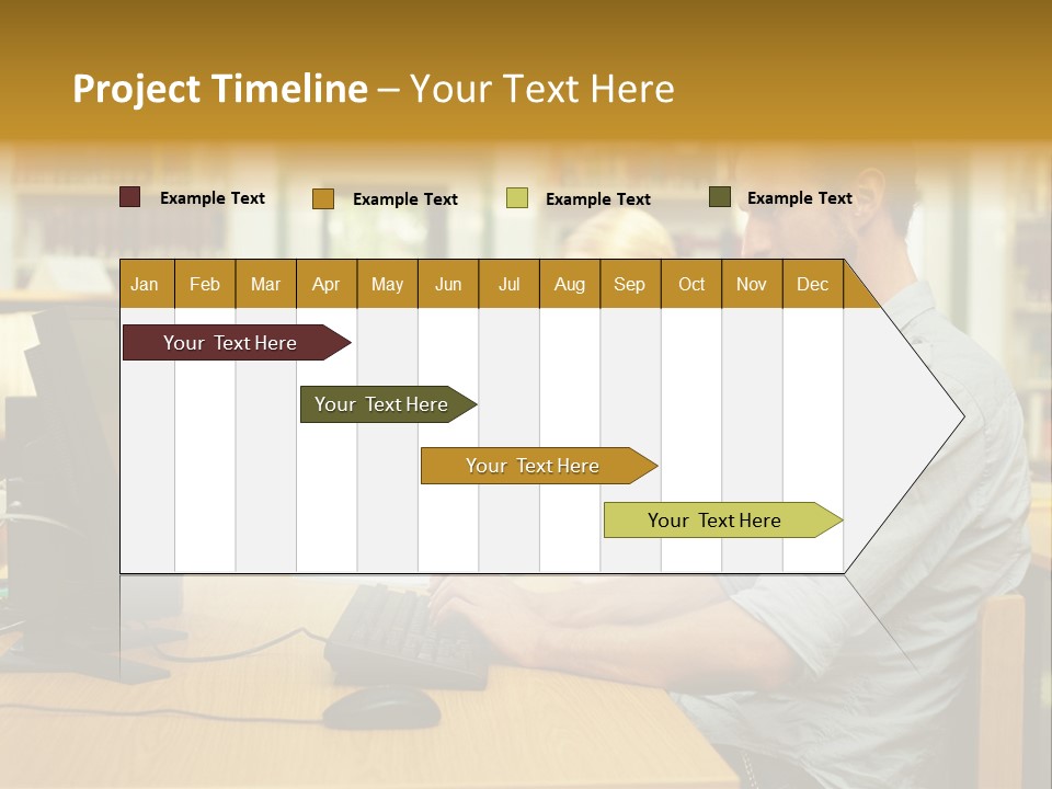 Face Young Monitor PowerPoint Template