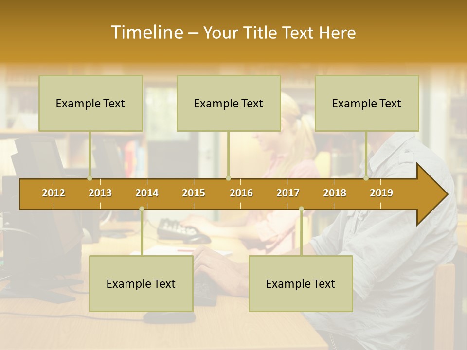 Face Young Monitor PowerPoint Template