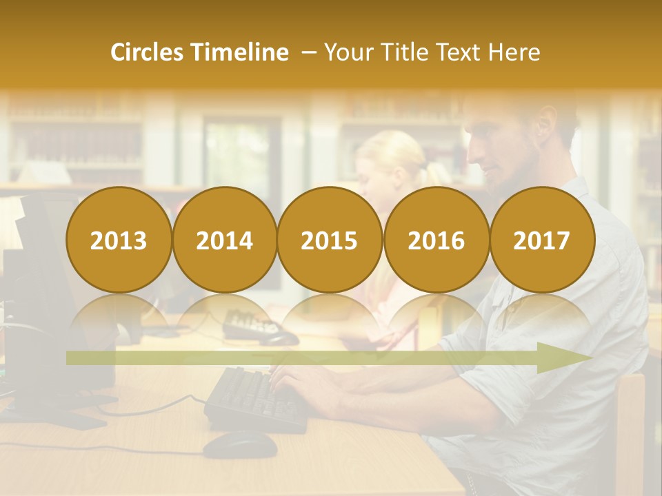 Face Young Monitor PowerPoint Template