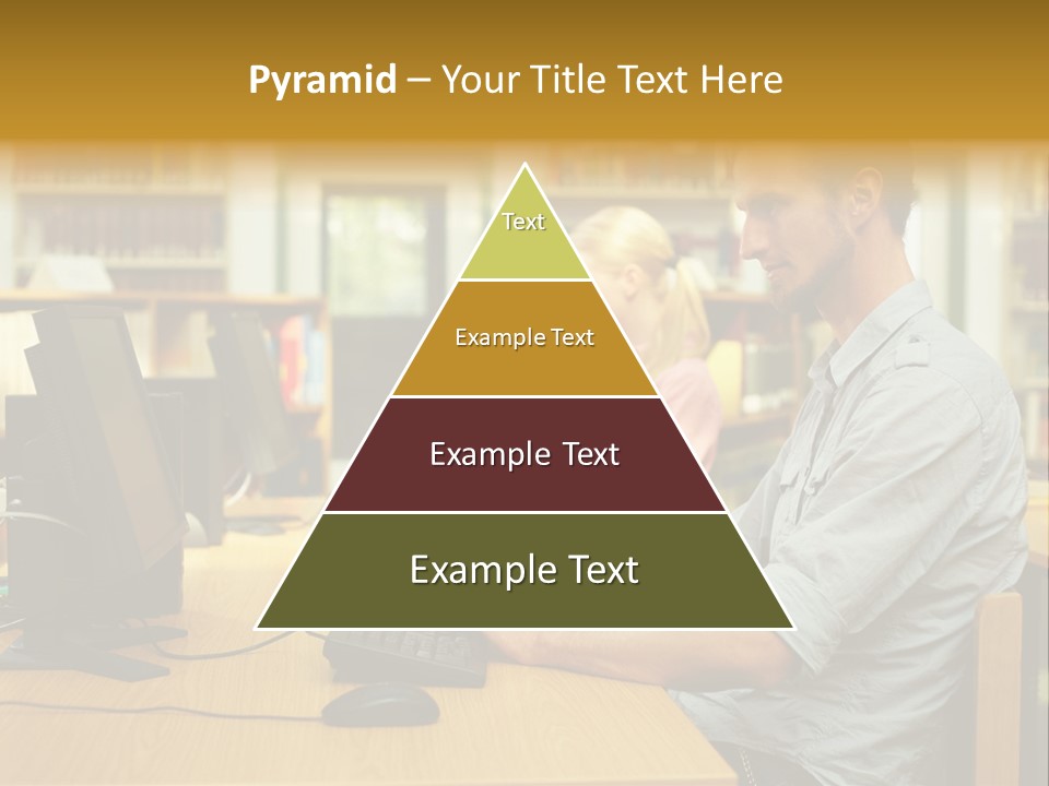 Face Young Monitor PowerPoint Template